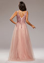 Abito da sera lungo fino al pavimento in Dawn Pink