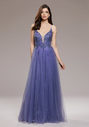 Abendkleid aus Tüll mit Rückenschnürung in Lavender