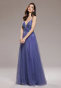 Abendkleid aus Tüll mit Rückenschnürung in Lavender