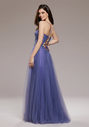 Abendkleid aus Tüll mit Rückenschnürung in Lavender