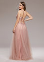 Abendkleid aus Tüll mit Rückenschnürung in Dawn Pink