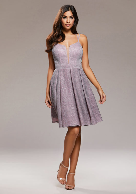 Glitter cocktail dress in glitter pink Christian Koehlert