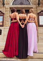 Abendkleid mit Stickereiverzierungen in Phantom Black