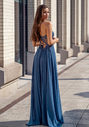 Abendkleid mit Stickereiverzierungen in Vintage Indigo
