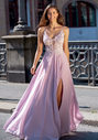 Evening dress with embroidery decorations in Lavender Snow