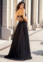 Robe de soirée avec décorations brodées en Phantom Black
