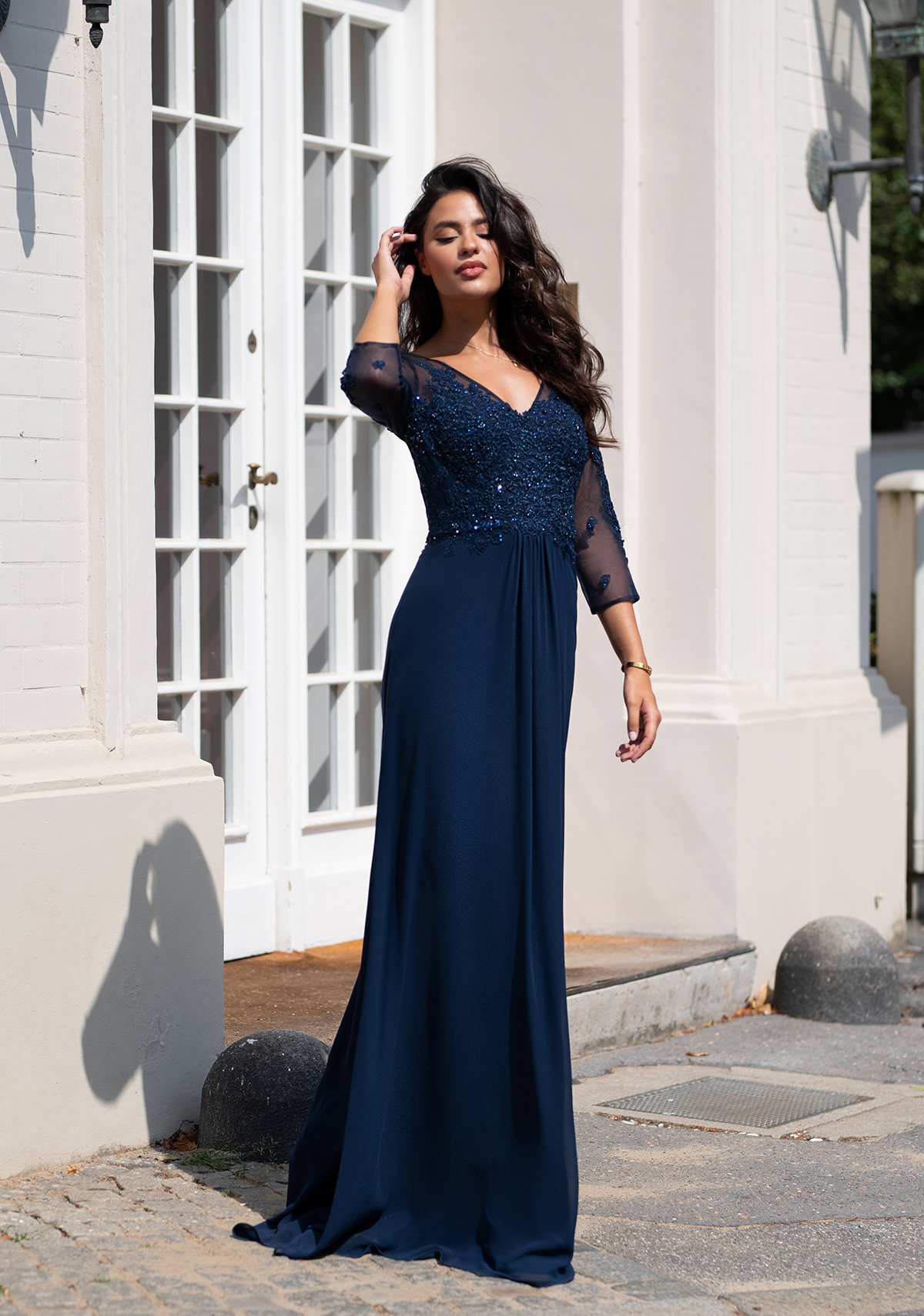Abito Da Sera Elegante Invernale Con Scollo A V - Mini Vestito Sexy Per Feste, Natale E Serate Speciali