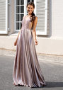 Robe de soirée en satin à fines bretelles Shining Dawn