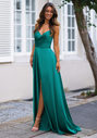 Abendkleid aus Satin in Posy Green