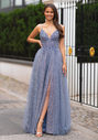 Glitzerabendkleid mit Tüll und Rückenschnürung in Glitter Vintage