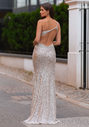 Abito da sera scintillante in Ghost Grey