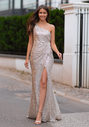 Abito da sera scintillante in Ghost Grey