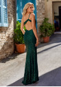 Glitzerndes Abendkleid in Botanical Green