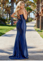 Satin Abendkleid in Twilight Blue
