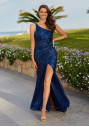 Glitzerndes Abendkleid in Twilight Blue