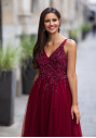 Robe de soirée longue au sol en Rio Red