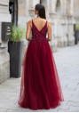 Robe de soirée longue au sol en Rio Red
