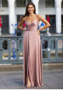 Abendkleid aus Satin in Shining Cappuccino 
