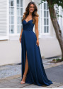 Abendkleid aus Satin in Twilight Blue