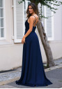 Abendkleid aus Satin in Twilight Blue