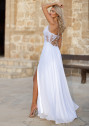 Evening dress with embroidery detailing in Snow White