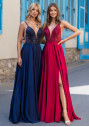 Robe de soirée en satin à bretelles fines Shining Rio