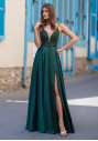 Robe de soirée en satin à fines bretelles Shining Posy