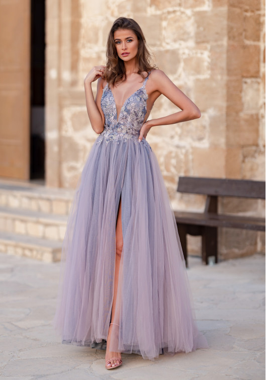 Glitzerndes Abendkleid in Orchid Lilac