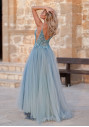 Glitzerndes Abendkleid in Apple Mint