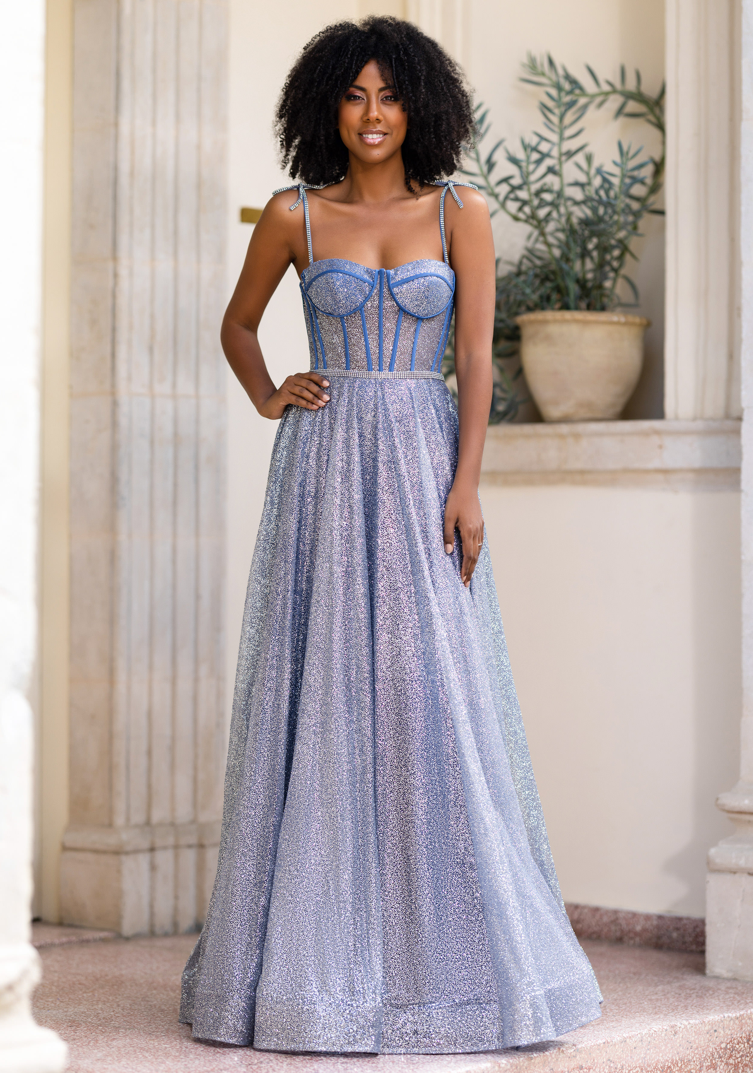 Glistening Night Evening Dress