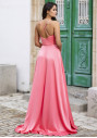Abendkleid aus Satin in Strawberry Pink