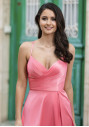 Abendkleid aus Satin in Strawberry Pink