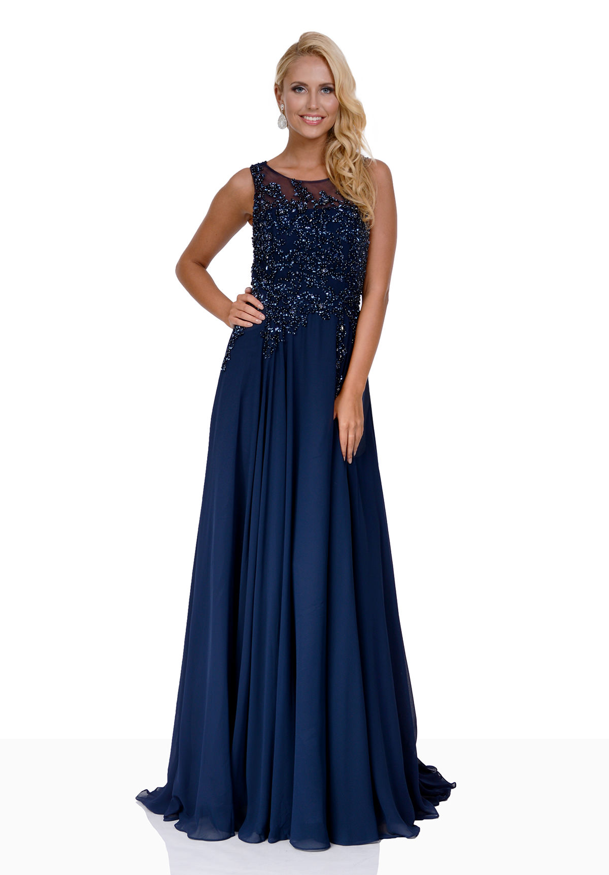 chiffon evening wear