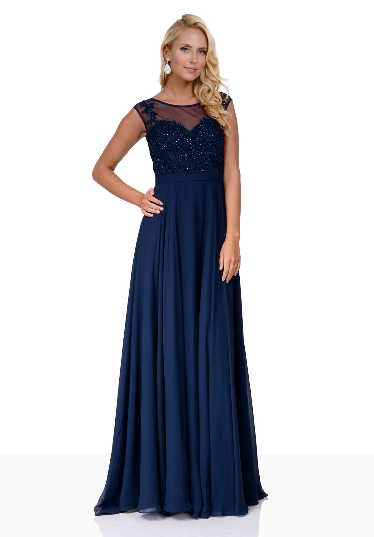 Robe Longue Portefeuille Lilas En Mousseline De Soie, Demoiselles