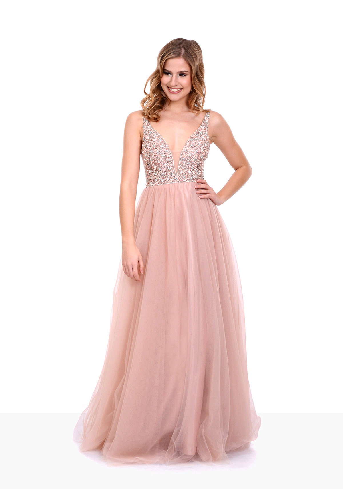 tulle evening dress